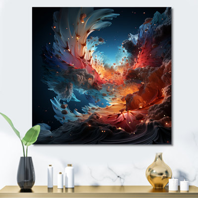 «Expressionist Space Shuttle Burst - Rocketship», reproduction d'art
