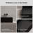 MonBlari 22" X 14" Rectangle Solid Surface Matte Black Flutted Vessel Sink-126479013