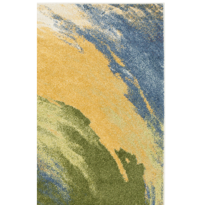 Sunset Marina Performance Abstract Rug, Rectangle 5'3" x 7'6"