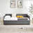 Daybed, Sofa Bed Metal Framed With Trundle Twin Size, Grey, 78.4''L X 41''W X 29.8''H.