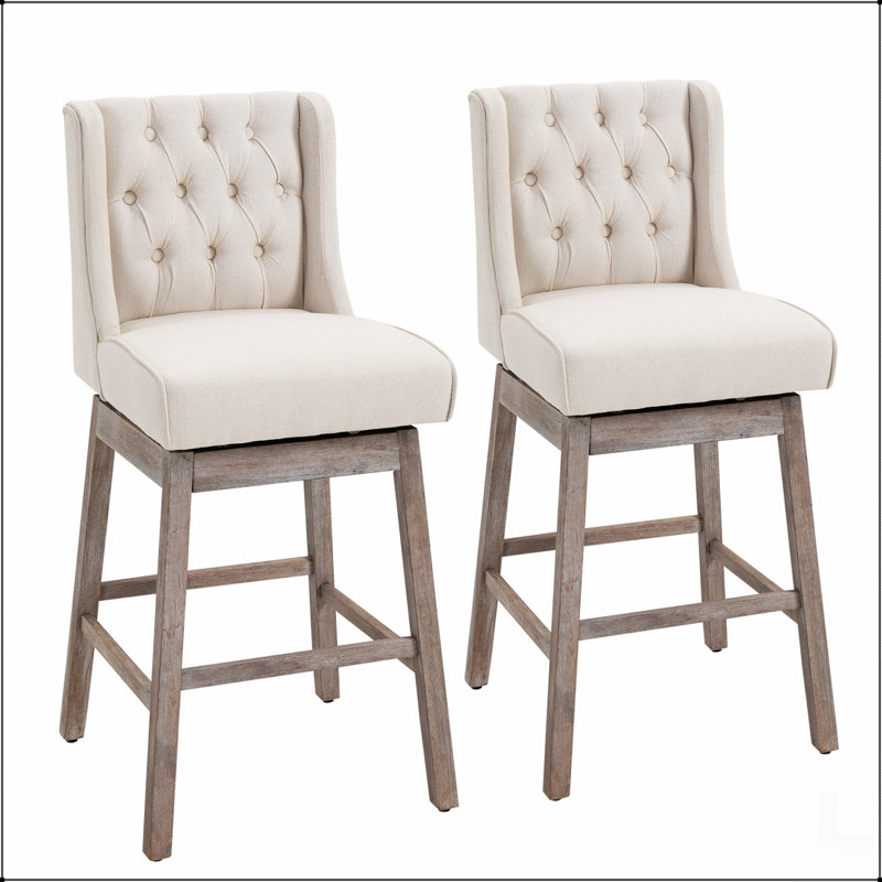 Ensemble de 2 tabourets de bar pivotants à 180 degrés