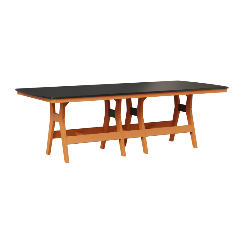 Table de bar Harbour, Orange mangue, H 38,87 po x l 96 po x P 44 po, Noir martelé