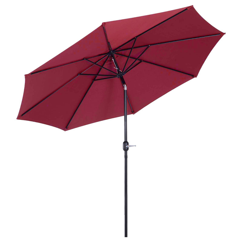 Midwest 295cm Tilt Market Parasol, Wine Red