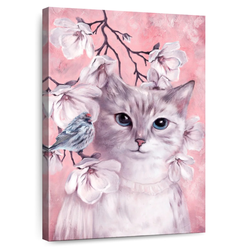 Brampt Pink Cat, 36" H x 24" W