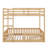 Full Over Full Bunk Bed, Wood Floor Bunk Beds With Ladder And Guardrails-203927608