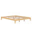 Base de lit plateforme en bois avec support en lattes de bois-495882641