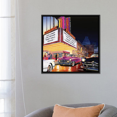 « esquire theatre », affiche rétro sur toile