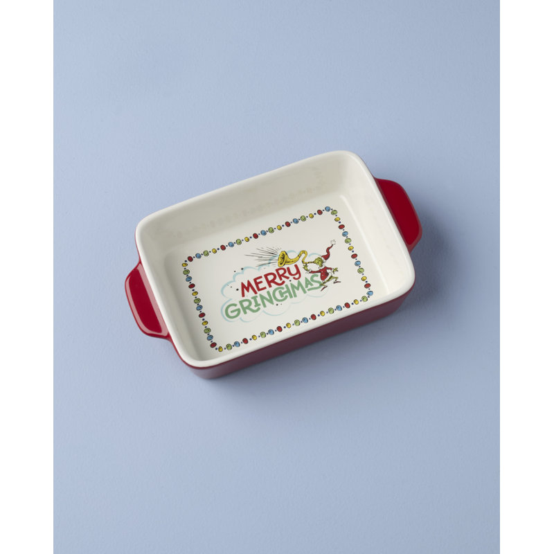 Mini plat de cuisson rectangulaire Lenox Merry Grinchmas