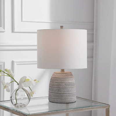 Lampe de table standard grise 20 "Adrien