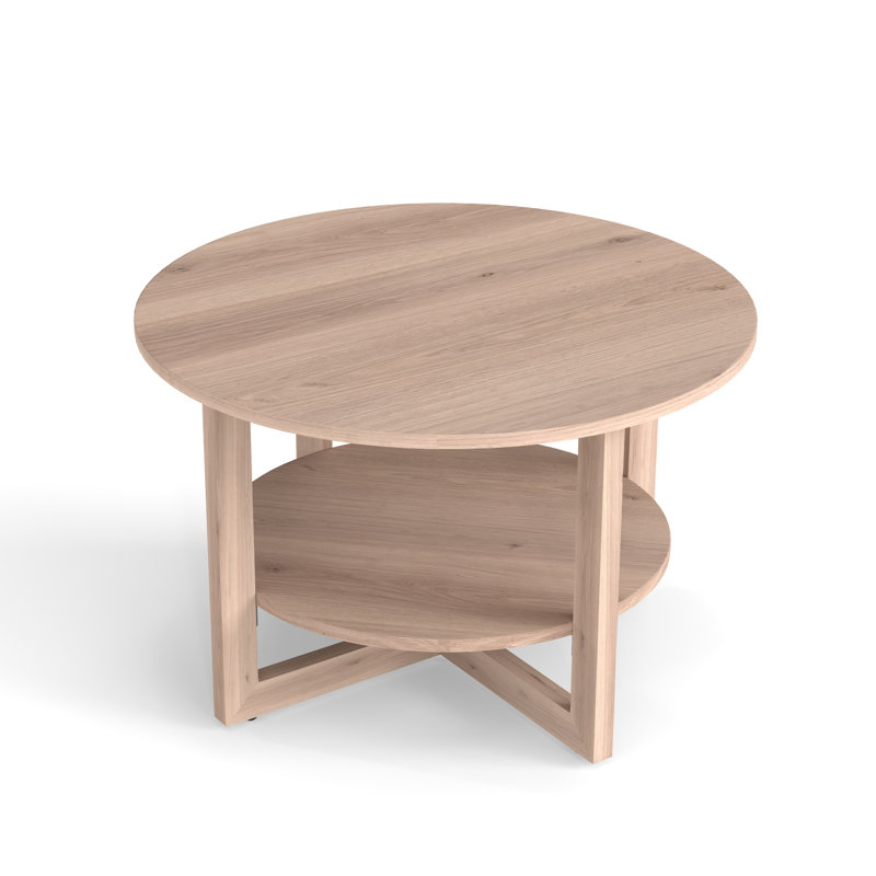 Table basse avec rangement, Bois naturel