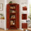 MDF 4 Tier 72 Inch Tall Corner Storage Cabinet With 8 Doors For Kitchen Living Room Bathroom