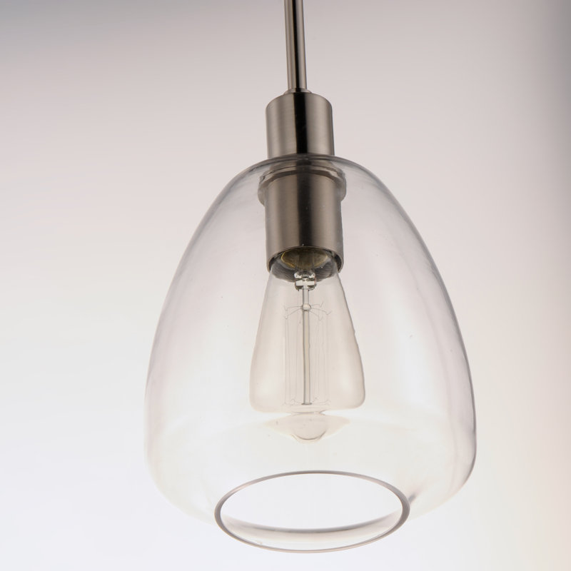 Luminaire suspendu sphérique 1 lumière Caudillo, Nickel satiné
