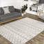 Giannini Geometric Moroccan Area Rug in Grey/ Off White-1086288361