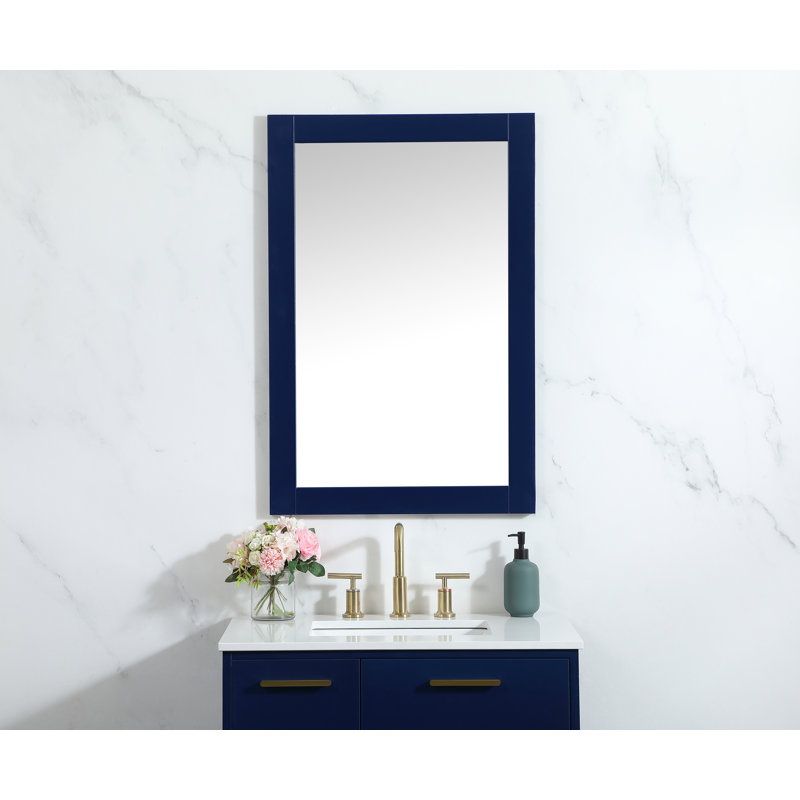 Miroir d'appoint Rosenow, bleu, H 36 po x l 24 po