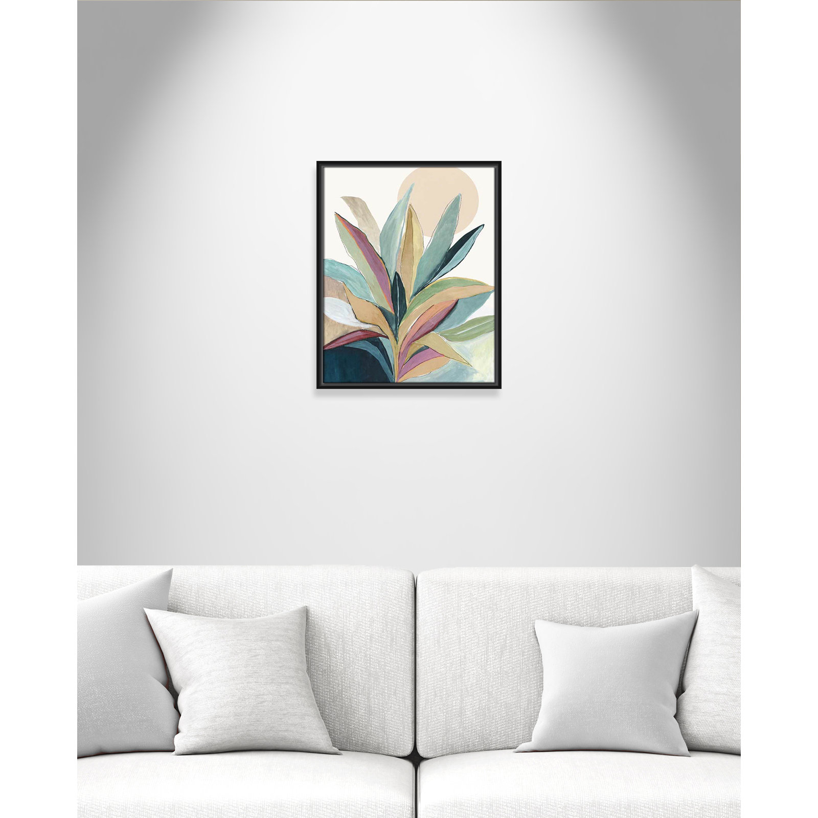 Sherbrooke Sunny Bright Leaves I by Asia Jensen Print, No Mat, 21.5" H x 17.5" W x 2" D, Black Floater Framed