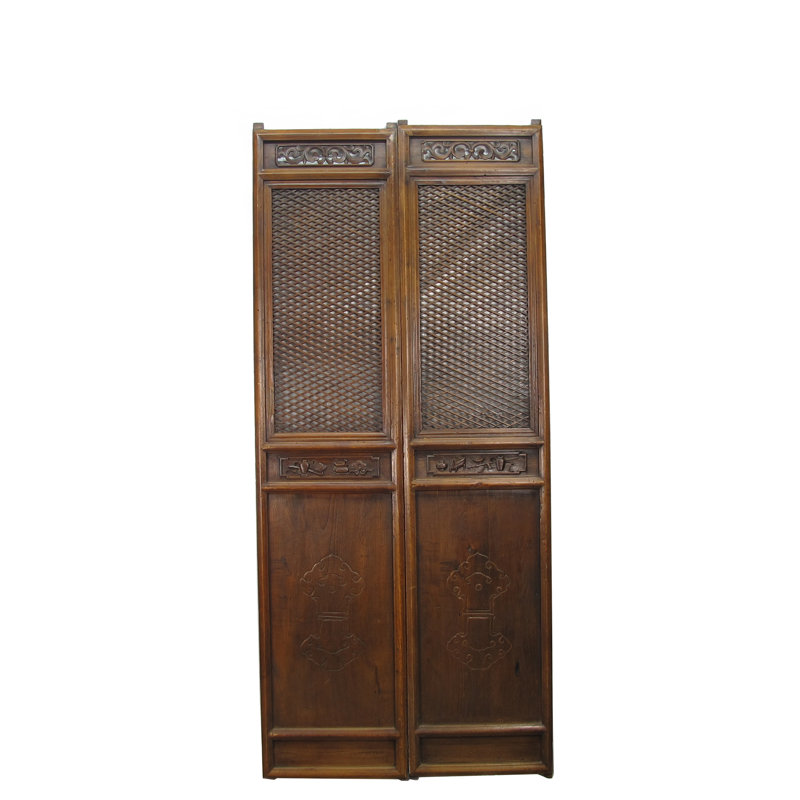 Porte moustiquaire pivotante en bois teinté asiatique