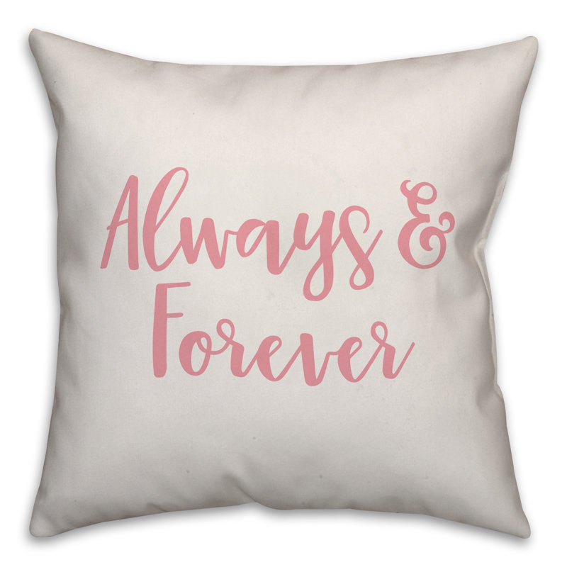 Coussin décoratif Always and Forever, Coussin décoratif, Blanc / rose