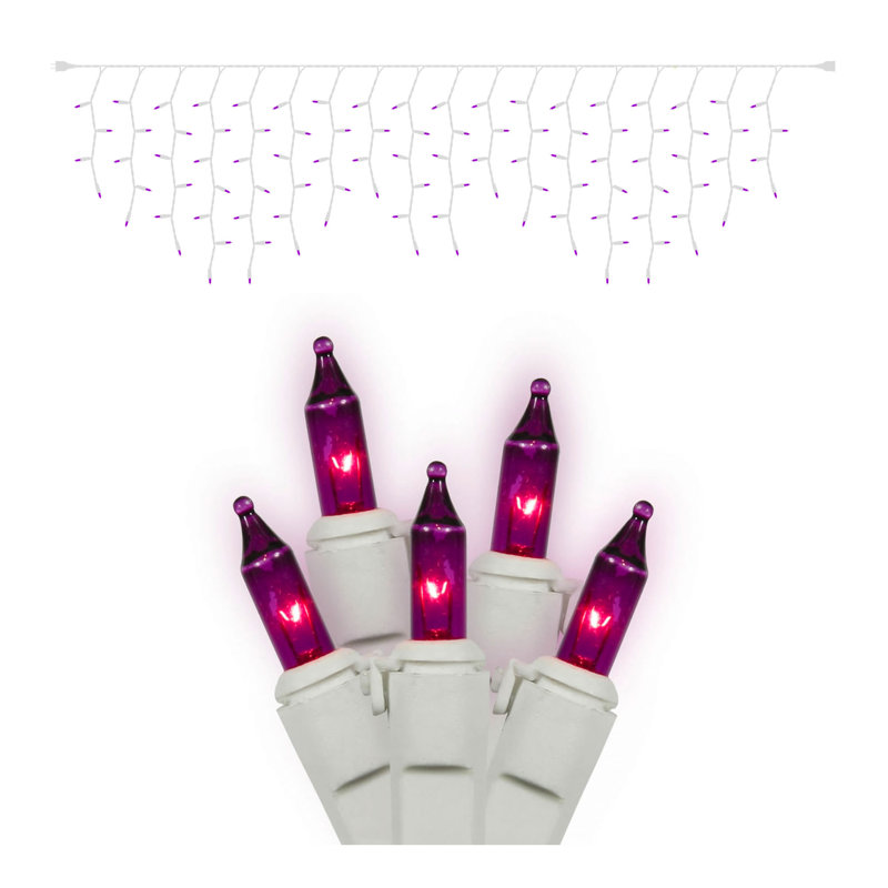 Christmas Mini Light Icicle Set, Purple