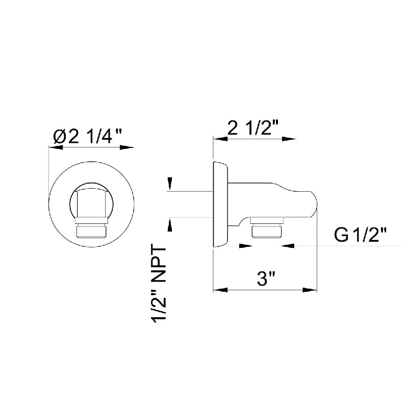 Holborn™  Handshower Outlet With Holder, Polished Chrome