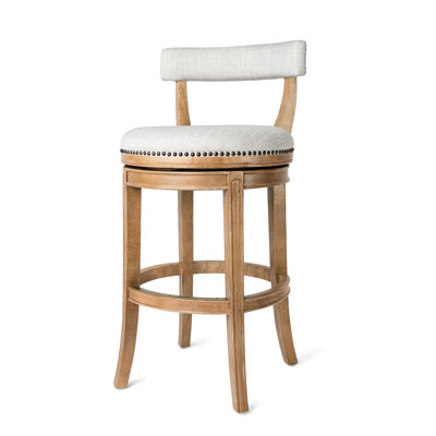 Maven Lane Alexander Stool with Fabric Upholstery