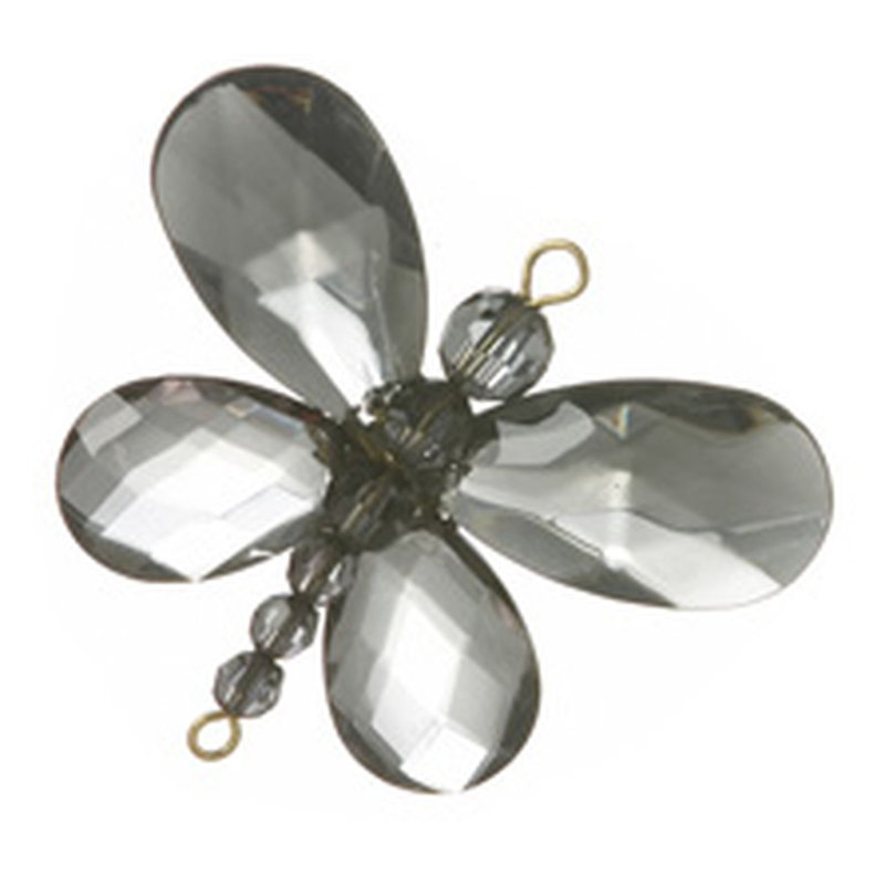 Acrylique papillon, gris