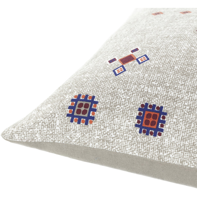 Housse de coussin rectangulaire en coton, Poly, Taupe