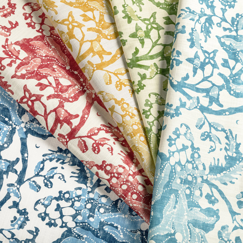 Manoir Weymouth Cotton Blend Performance Fabric, Red