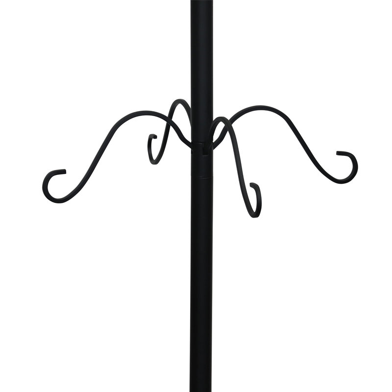 Black Adjustable Metal Christmas Stocking Tree Stand with 12 Hooks