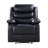 Black Synthetic Leather Power Motion Recliner-637930034-637930033