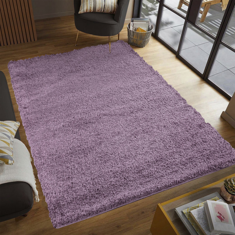 Rectangle Area Rug, Mauve, Rectangle 60 x 110 cm