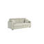 Canapé-lit à accoudoirs carrés en cuir véritable à grain carré de 77 po avec matelas en mousse à mémoire de forme Adalise Italian-1011762541