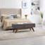 Tissu en laine COOLMORE Teddy, pieds en bois massif pour la pesée solide et tabouret de lit avec fonction de rangement