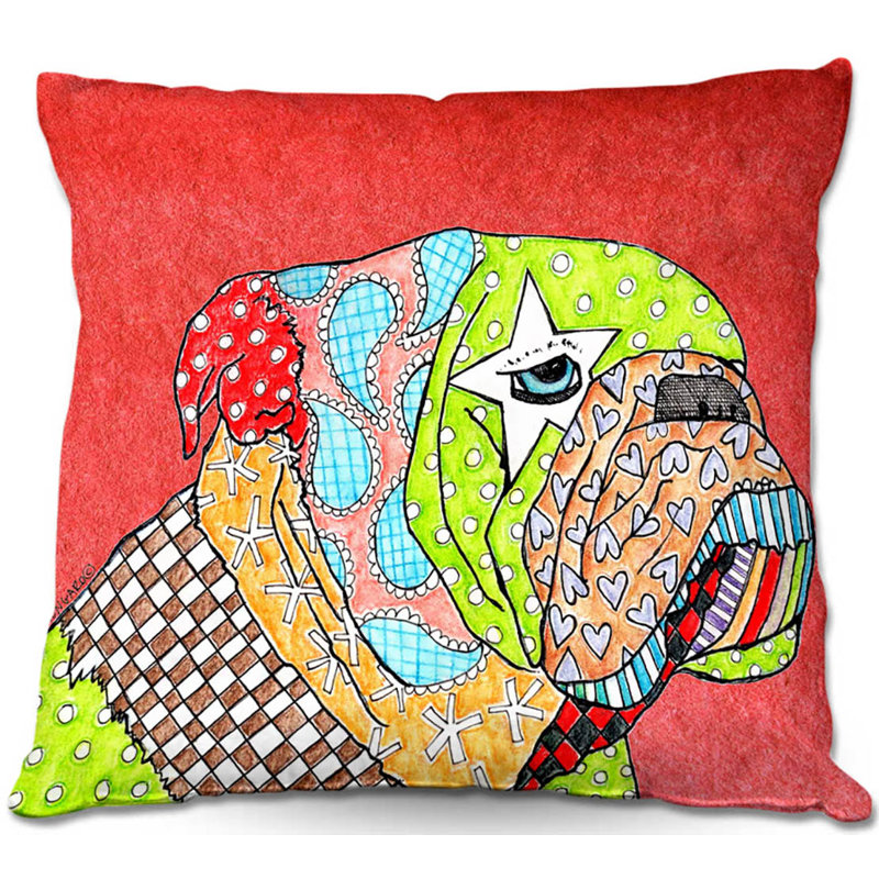  Coussin Couch English Bulldog, 20 po x 20 po, Melon d'eau