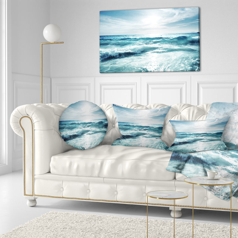 Coussin Seychelles Beach at Sunset Seascape