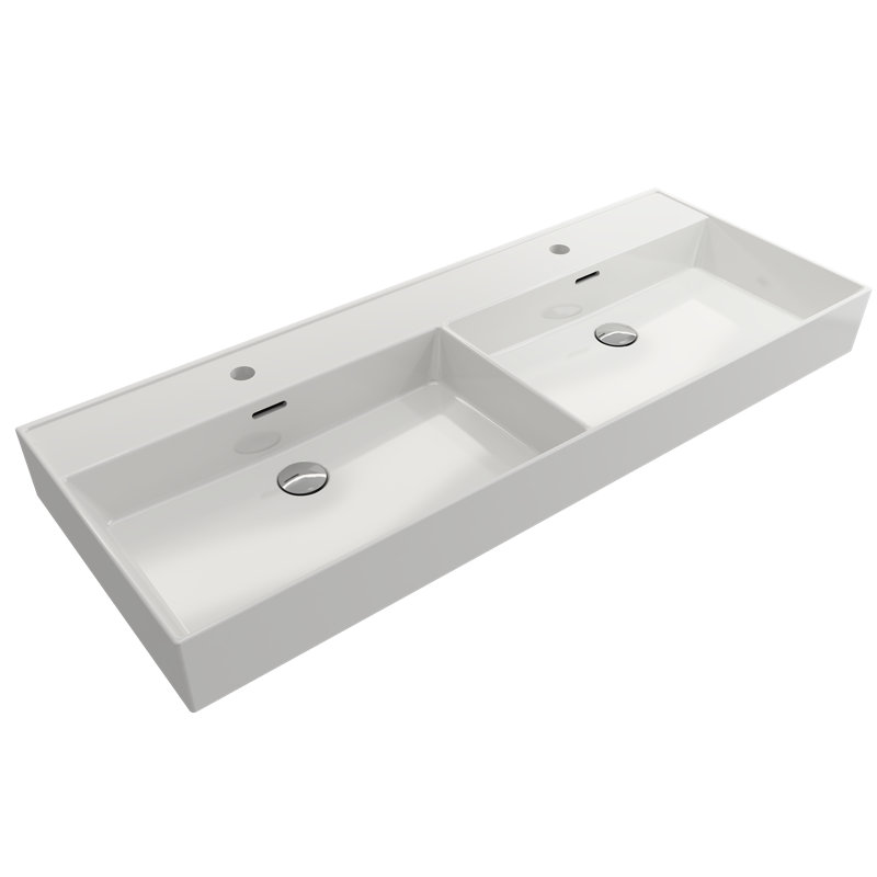 Milano 23.28 in. L Bathroom Sink, White