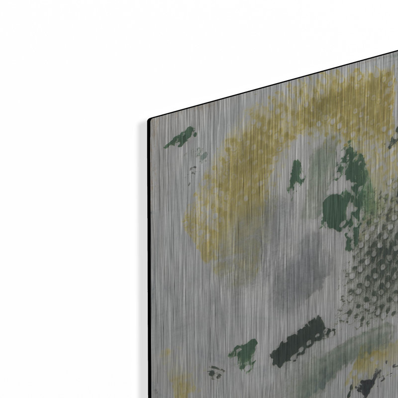 Art mural luxueux en métal «Verdant Monorph 2» par June Erica Vess, 12 po x 12 po, H 12 po x l 12 po
