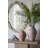 Rounded Amphora Vase with Textured Terracotta Finish and Small Handles