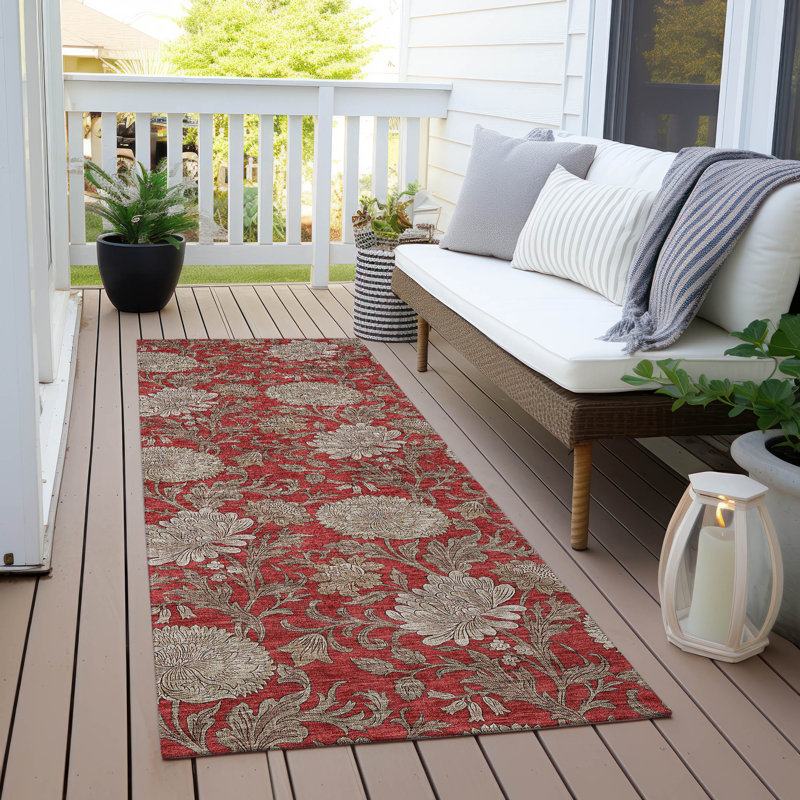Tapis intérieur / extérieur Ayush, Tapis de couloir 2 pi 3 po x 7 pi 6 po