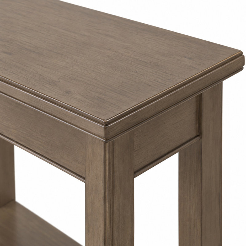 Laurent Solid + Manufactured Wood Narrow End Table, Smoke Gray-wash