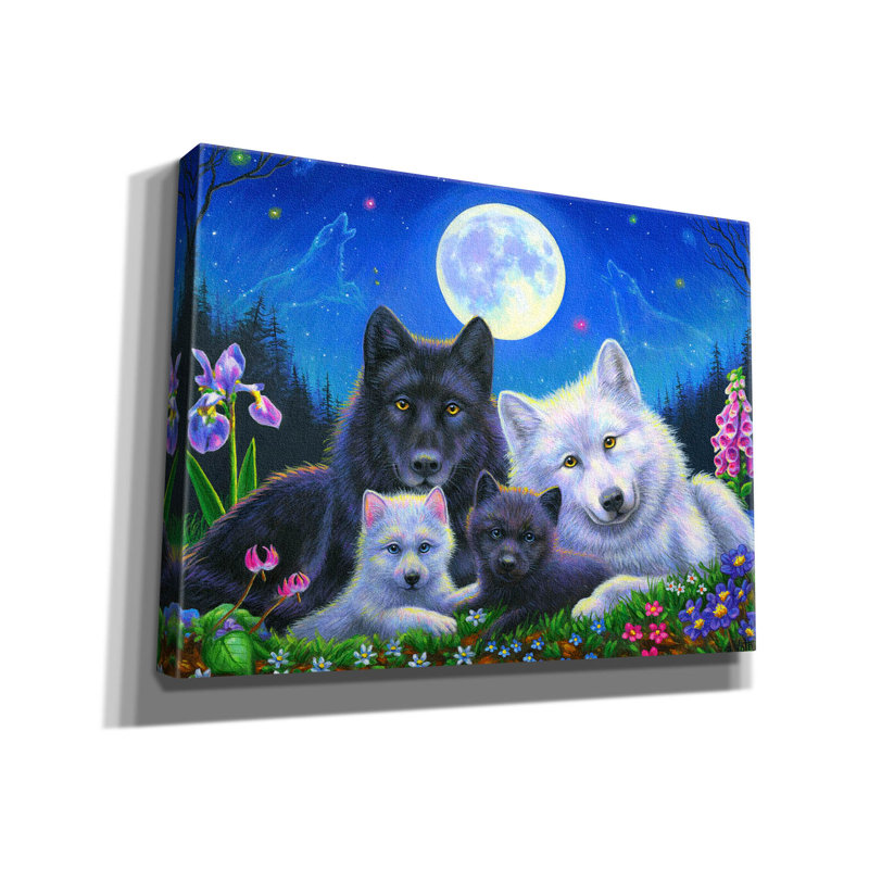 " Howling Moon " by Bridget Voth, 40" H x 54" W x 1.5" D
