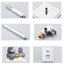 Wall Shower Faucet System Set Chrome 16inch Rainfall Shower Head Mixer Valve
