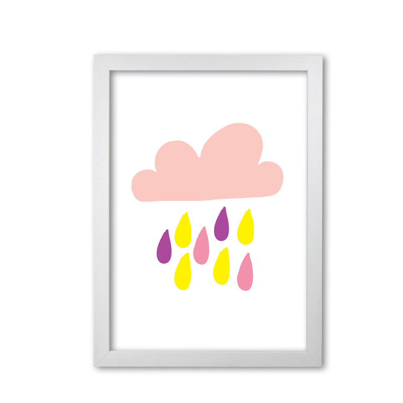 Rain Cloud - Print, White Grain Frame, 42 cm H x 30 cm W x 5 cm D