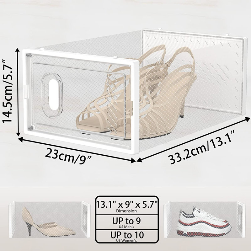 12 Pair Stackable Shoe Storage Box