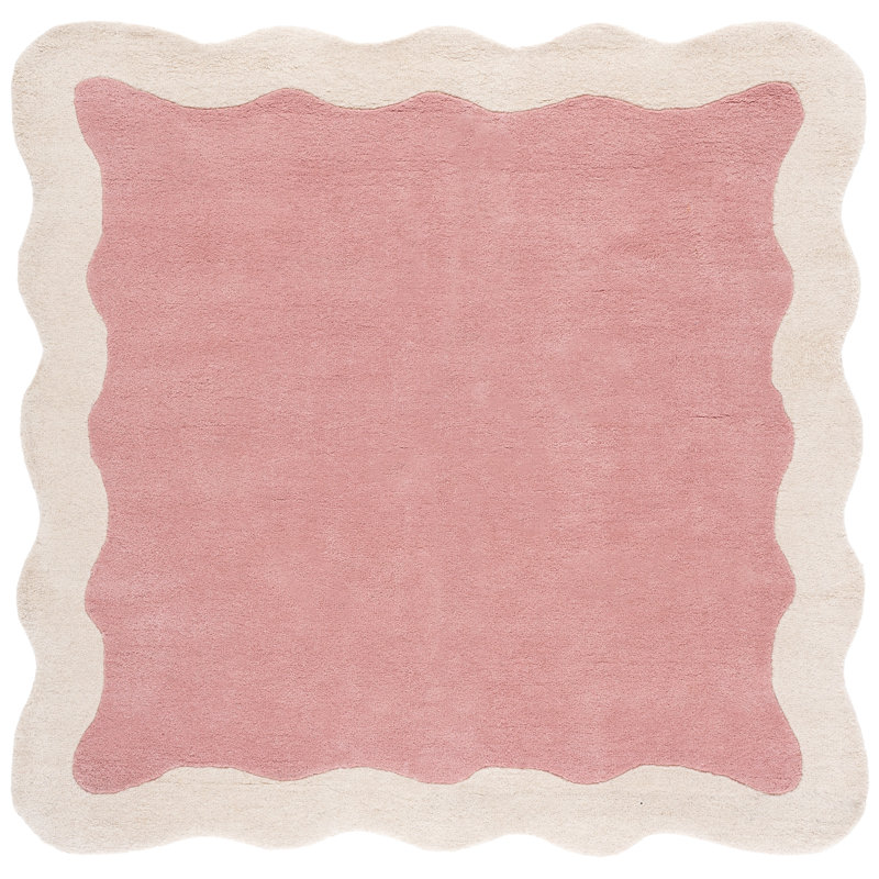 Metro 435 Hand Tufted Wool Pile Solid Color Rug, Square 6'