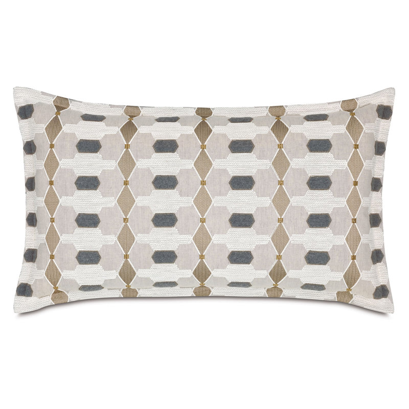 Levi Embroidered King Sham, 21" H x 37" W