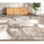 Hand Knotted Area Rug in Beige And Taupe-804740520