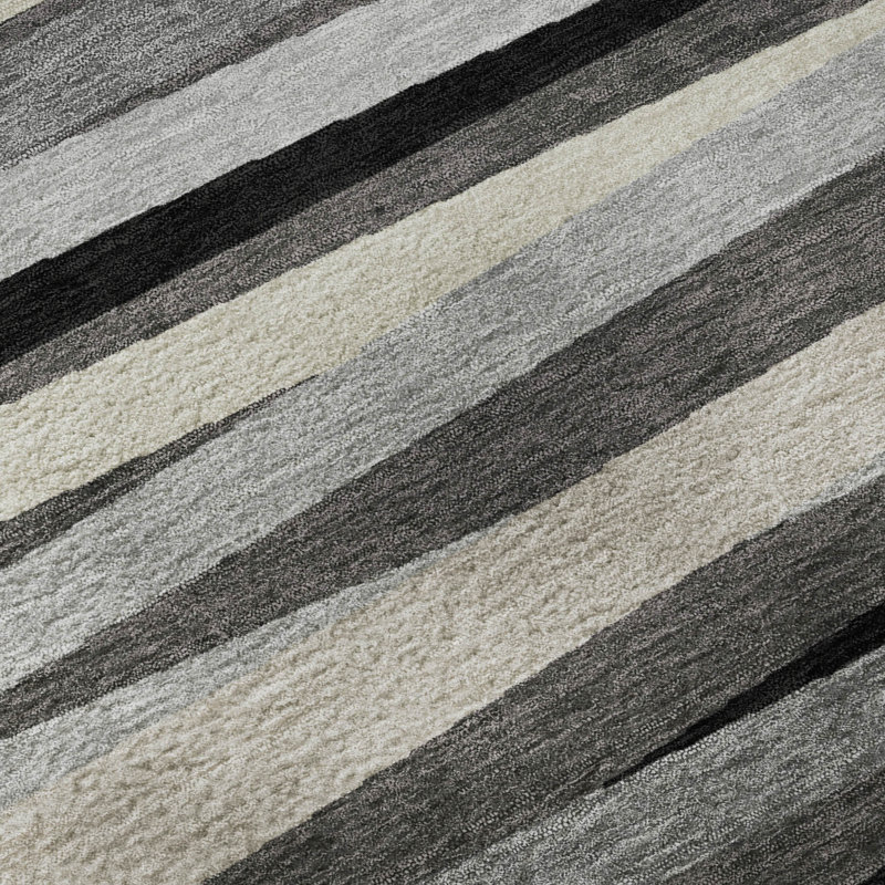Premium Machine Washable Naglee AMF997 Stripes Rug, Rectangle 5' x 7'6"