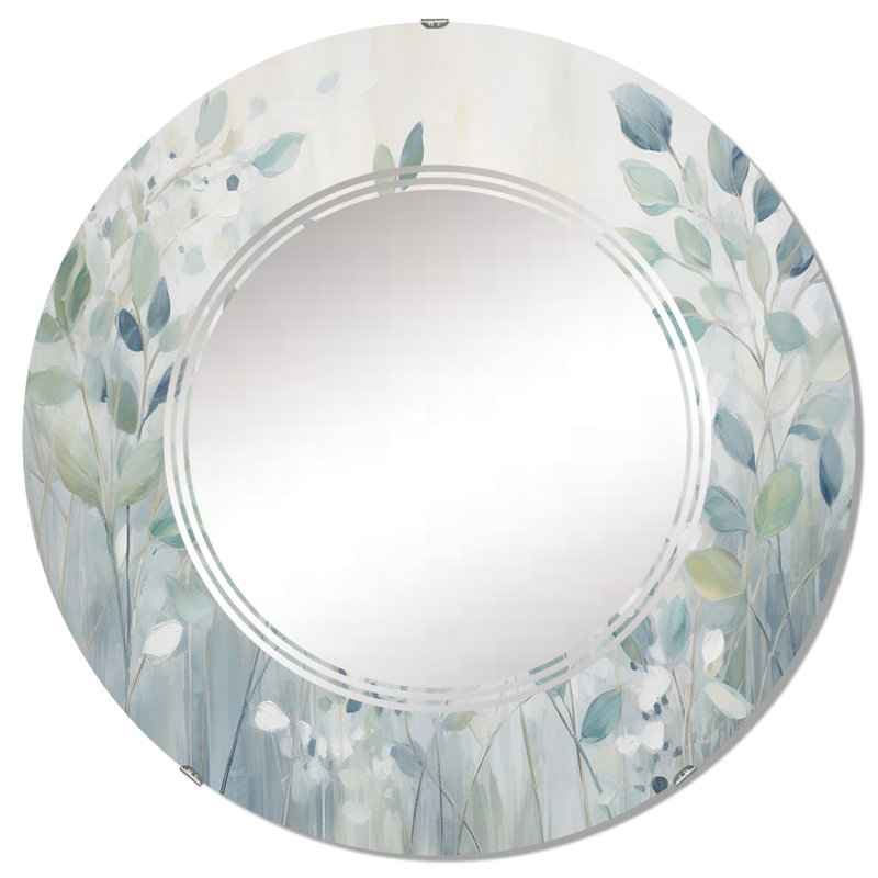 Kaleburnu - Miroir mural moderne rond, 32 po x 32 po