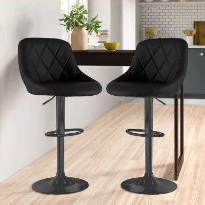 Idlewood Swivel Upholstered Adjustable Height Bar Stool