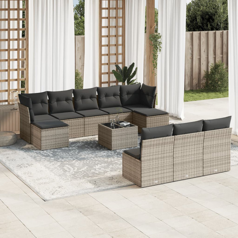  Garden Sofa Set Grey